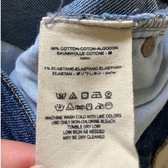 FREE PEOPLE About a Girl Distressed High Rise Ankle Skinny Denim Jeans Size 26 - Picture 10 of 11